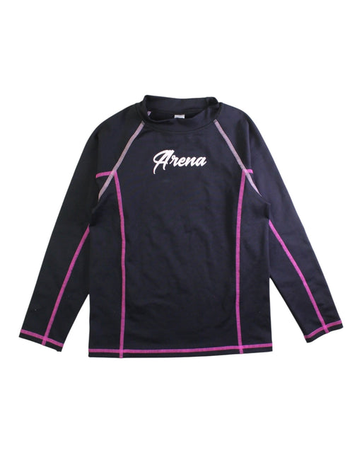 A Navy Rash Guards from Arena in size 11Y for girl. (Front View)