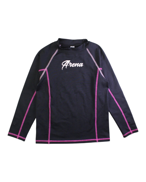 A Navy Rash Guards from Arena in size 11Y for girl. (Front View)