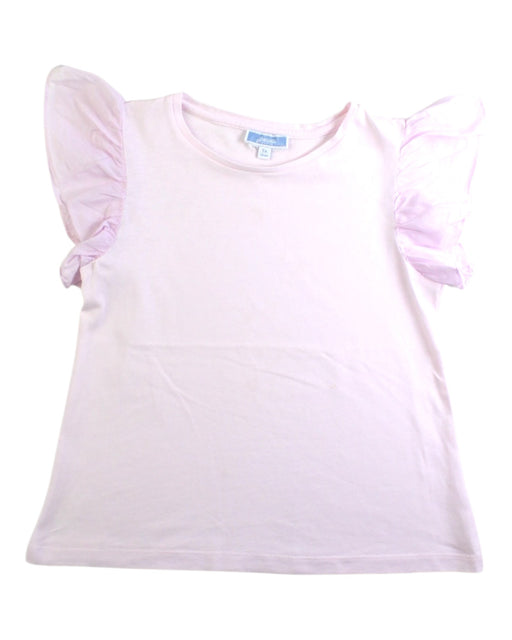 A Pink Short Sleeve Tops from Jacadi in size 6T for girl. (Front View)