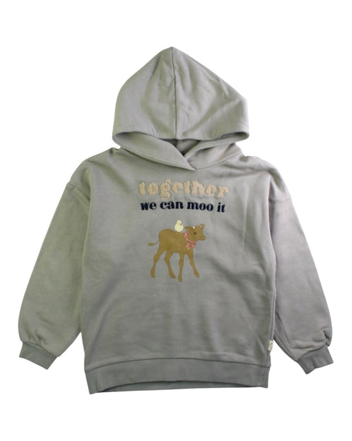 A Grey Hooded Sweatshirts from Konges Sløjd in size 7Y for neutral. (Front View)