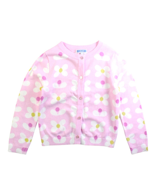 A Pink Cardigans from Jacadi in size 6T for girl. (Front View)