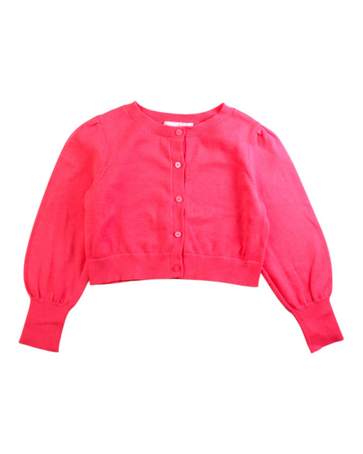 A Pink Cardigans from Jacadi in size 6T for girl. (Front View)