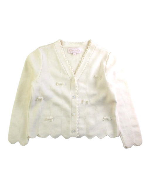 A White Cardigans from Nicholas & Bears in size 4T for girl. (Front View)
