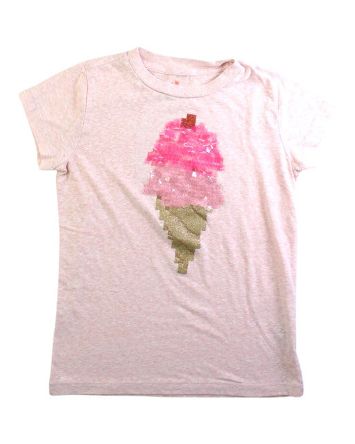 A Pink Short Sleeve T Shirts from Crewcuts in size 10Y for girl. (Front View)
