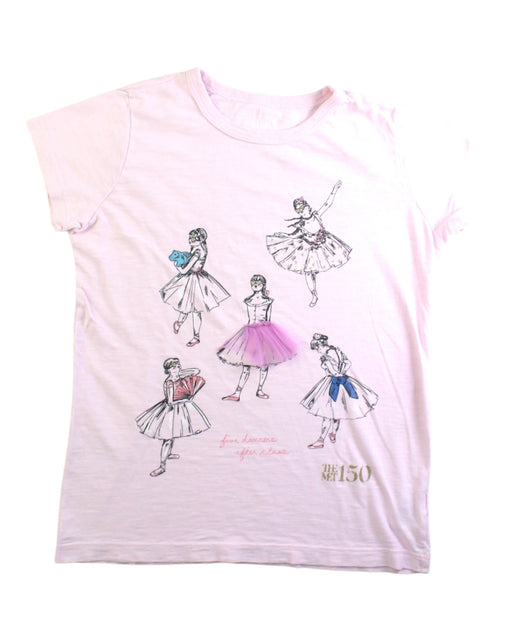 A Pink Short Sleeve T Shirts from Crewcuts in size 10Y for girl. (Front View)