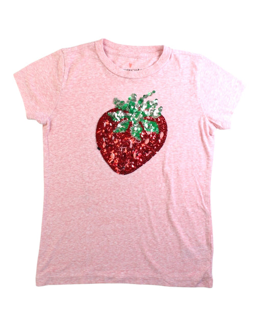 A Pink Short Sleeve T Shirts from Crewcuts in size 10Y for girl. (Front View)