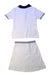 A White Skirt Sets from Seed in size 5T for girl. (Back View)