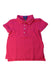 A Pink Short Sleeve Polos from Polo Ralph Lauren in size 5T for girl. (Front View)