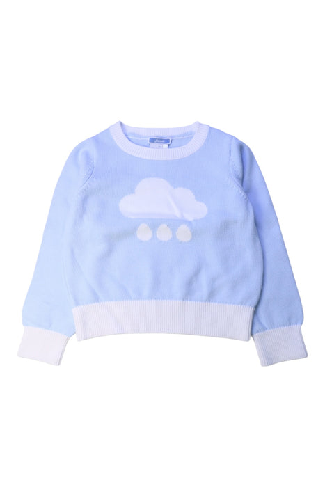 A Blue Knit Sweaters from Jacadi in size 6T for girl. (Front View)