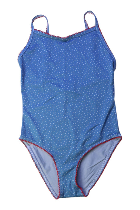 A Blue Swimsuits from Petit Bateau in size 6T for girl. (Front View)