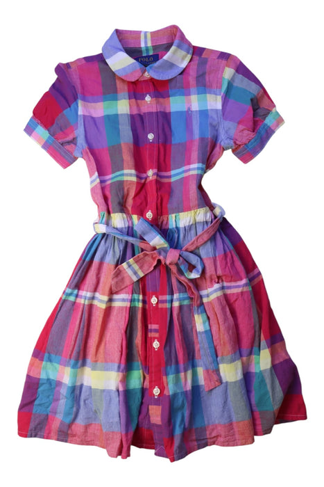 A Multicolour Short Sleeve Dresses from Polo Ralph Lauren in size 6T for girl. (Front View)