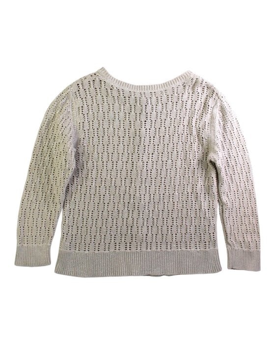 A Grey Cardigans from Bonpoint in size 12Y for girl. (Back View)