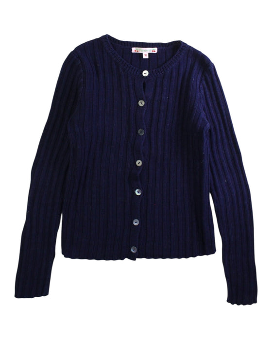 A Navy Cardigans from Bonpoint in size 10Y for girl. (Front View)