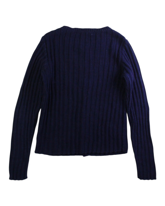A Navy Cardigans from Bonpoint in size 10Y for girl. (Back View)