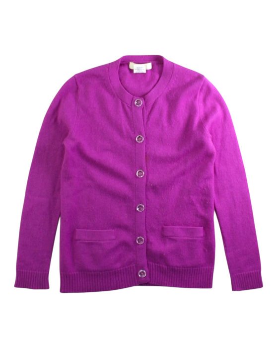 A Purple Cardigans from Crewcuts in size 6T for girl. (Front View)