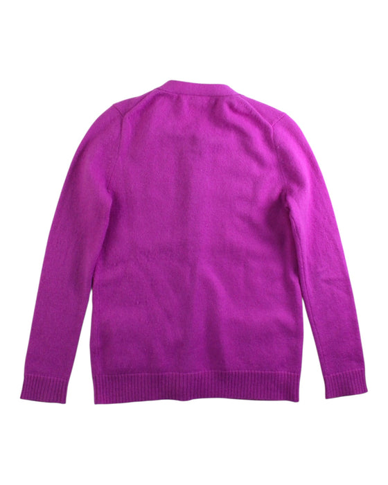 A Purple Cardigans from Crewcuts in size 6T for girl. (Back View)