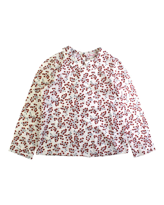 A Red Long Sleeve Shirts from Bonpoint in size 10Y for girl. (Front View)