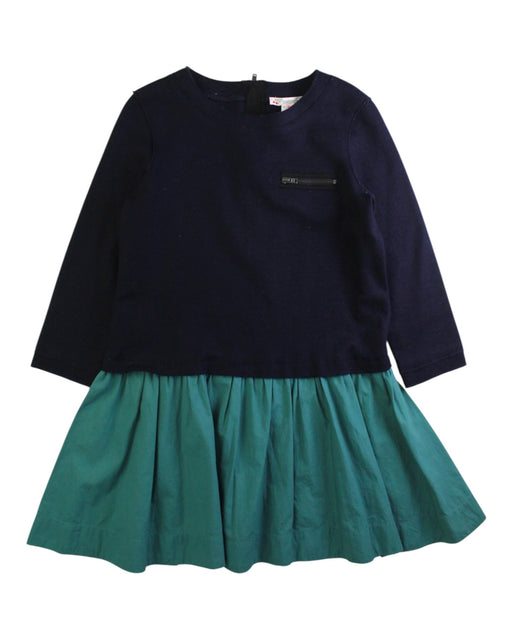 A Navy Long Sleeve Dresses from Bonpoint in size 10Y for girl. (Front View)