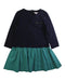 A Navy Long Sleeve Dresses from Bonpoint in size 10Y for girl. (Front View)