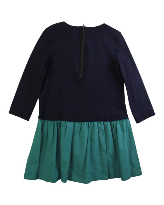 A Navy Long Sleeve Dresses from Bonpoint in size 10Y for girl. (Back View)