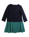 A Navy Long Sleeve Dresses from Bonpoint in size 10Y for girl. (Back View)