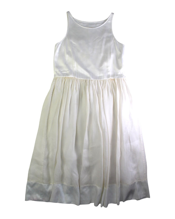 A White Sleeveless Dresses from I Pinco Pallino in size 12Y for girl. (Front View)