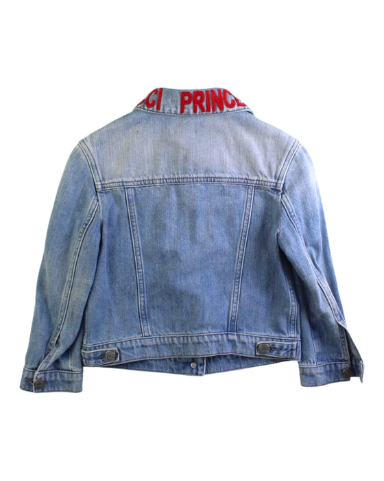 A Blue Lightweight Jackets from Gucci in size 6T for girl. (Back View)