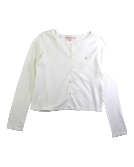 A White Cardigans from Bonpoint in size 8Y for girl. (Front View)