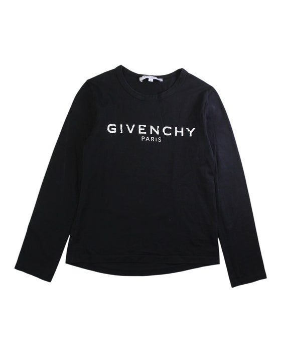 A Black Long Sleeve T Shirts from Givenchy in size 10Y for girl. (Front View)