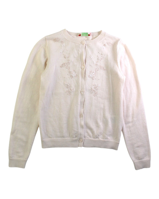 A Ivory Cardigans from Bonpoint in size 10Y for girl. (Front View)