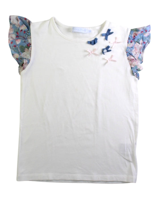 A White Short Sleeve Tops from Tartine et Chocolat in size 7Y for girl. (Front View)