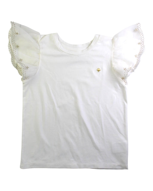A White Short Sleeve Tops from Kate Spade in size 10Y for girl. (Front View)