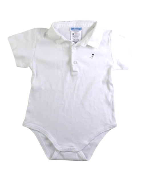 A White Short Sleeve Bodysuits from Jacadi in size 3T for boy. (Front View)