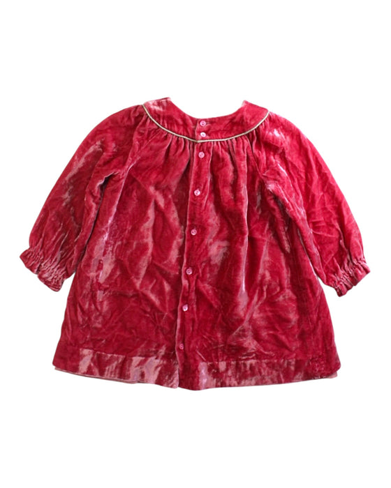A Red Long Sleeve Dresses from Bonpoint in size 2T for girl. (Back View)