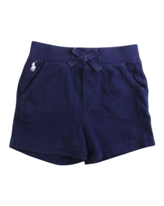 A Navy Shorts from Ralph Lauren in size 6-12M for girl. (Front View)