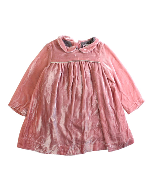A Pink Long Sleeve Dresses from Bonpoint in size 12-18M for girl. (Front View)