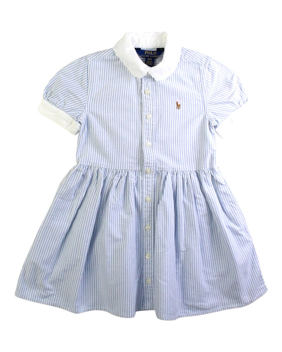 A Blue Short Sleeve Dresses from Polo Ralph Lauren in size 2T for girl. (Front View)
