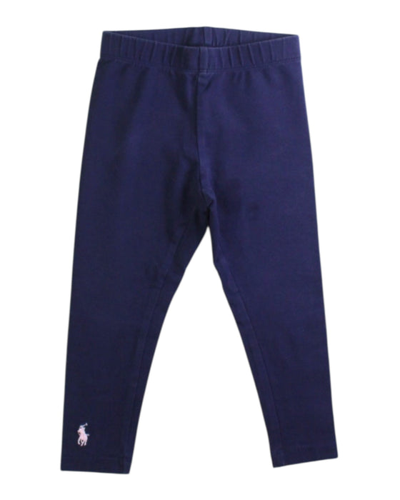 A Navy Leggings from Polo Ralph Lauren in size 2T for girl. (Front View)