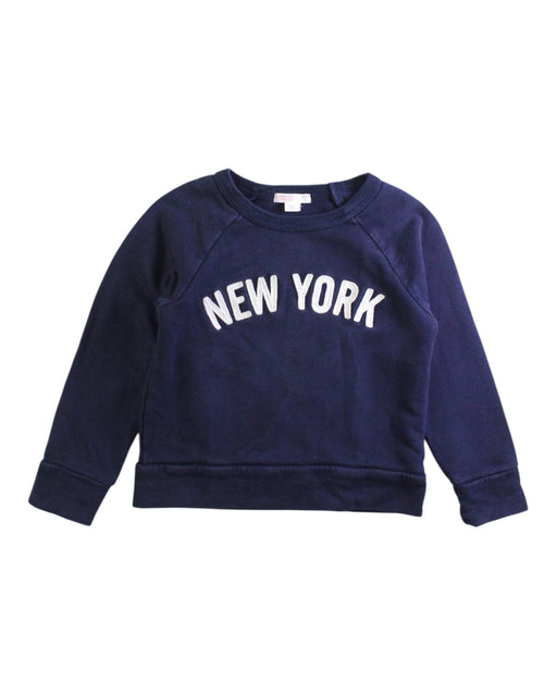 A Navy Crewneck Sweatshirts from Crewcuts in size 3T for girl. (Front View)