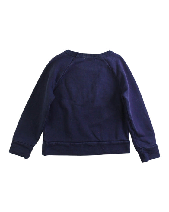 A Navy Crewneck Sweatshirts from Crewcuts in size 3T for girl. (Back View)