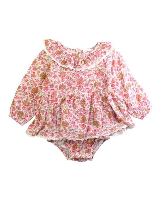 A Pink Long Sleeve Rompers from Louise Misha in size 12-18M for girl. (Front View)