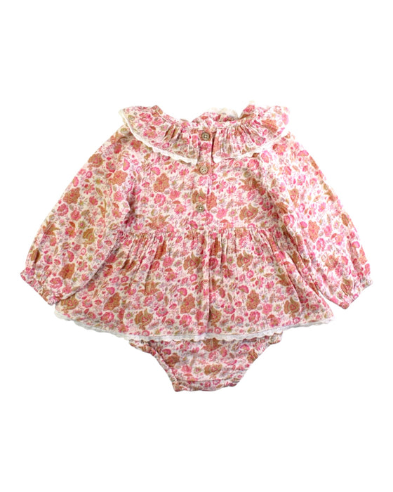 A Pink Long Sleeve Rompers from Louise Misha in size 12-18M for girl. (Back View)