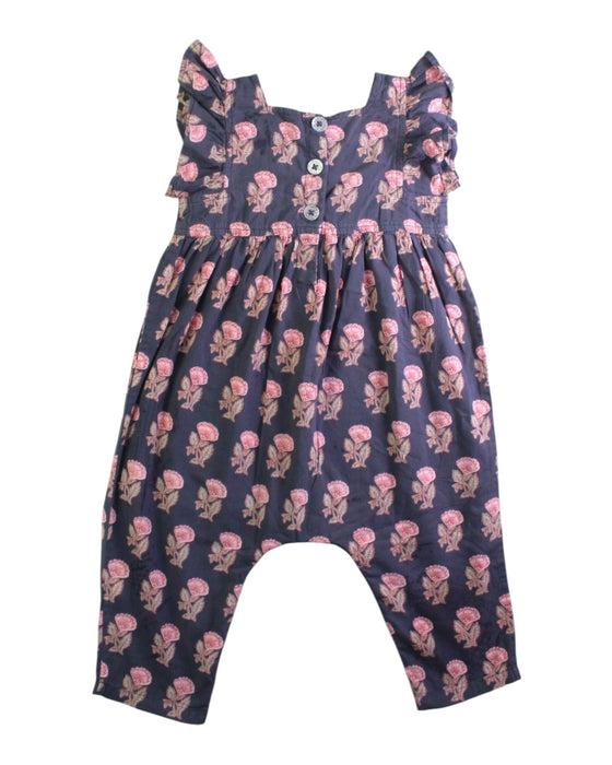 A Navy Sleeveless Rompers from Pink Chicken in size 18-24M for girl. (Back View)