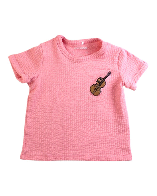 A Pink Short Sleeve T Shirts from Mini Rodini in size 18-24M for girl. (Front View)