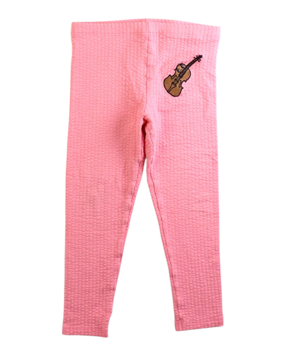 A Pink Leggings from Mini Rodini in size 18-24M for girl. (Front View)