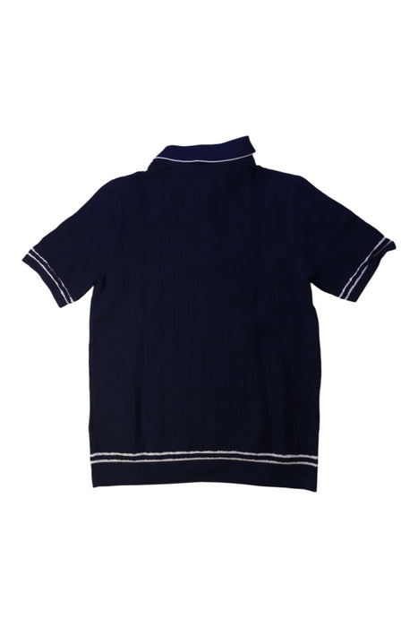 A Navy Short Sleeve Polos from Crewcuts in size 10Y for boy. (Back View)
