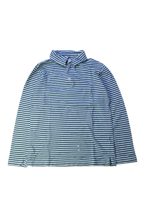 A Blue Long Sleeve Polos from Crewcuts in size 6T for boy. (Front View)