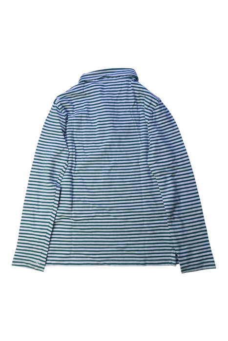 A Blue Long Sleeve Polos from Crewcuts in size 6T for boy. (Back View)