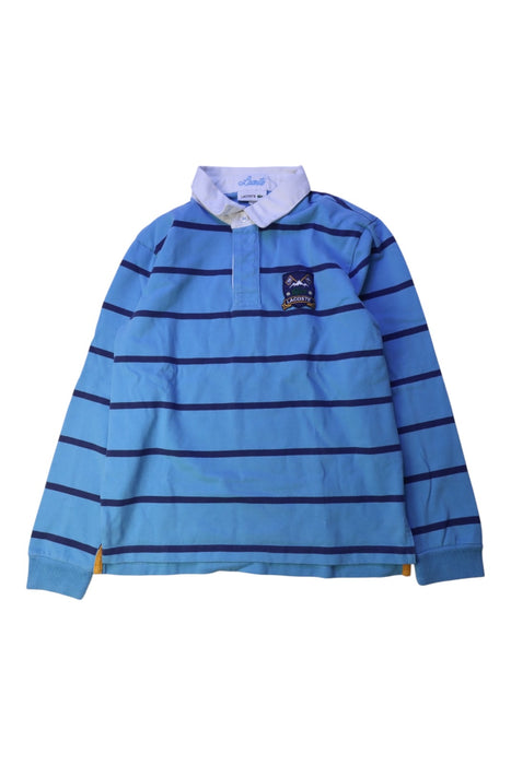 A Blue Long Sleeve Polos from Lacoste in size 10Y for boy. (Front View)