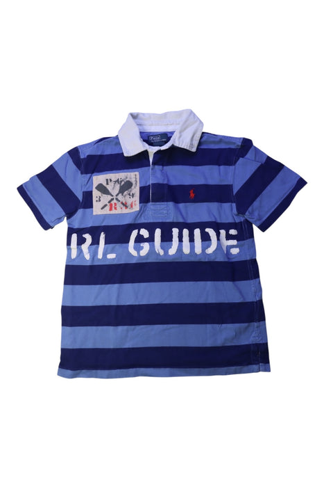 A Blue Short Sleeve Polos from Polo Ralph Lauren in size 8Y for boy. (Front View)